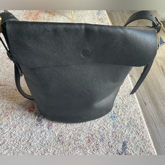 Fossil, black, leather, crossbody bag - Picture 4 of 8